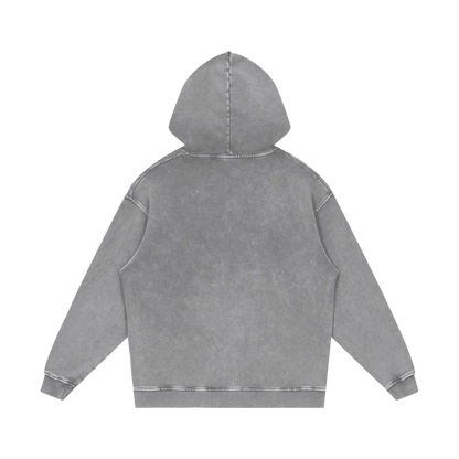 Snow Washed Black Logo Hoodie