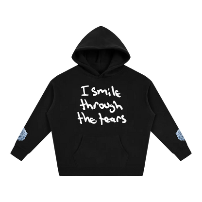 Handwriting Hoodie - Blue Rose