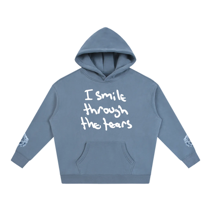 Handwriting Hoodie - Blue Rose
