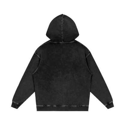 Snow Washed White Logo Hoodie