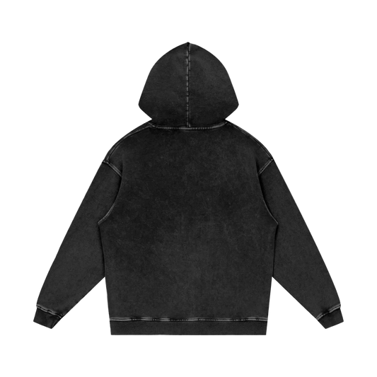Snow Washed White Logo Hoodie