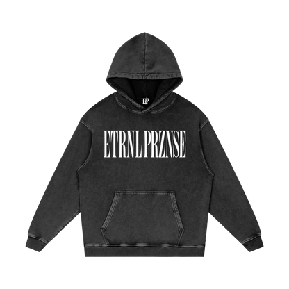 Snow Washed White Logo Hoodie