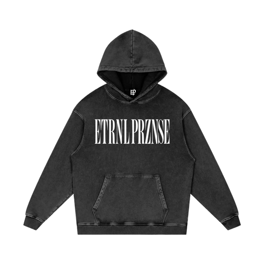 Snow Washed White Logo Hoodie