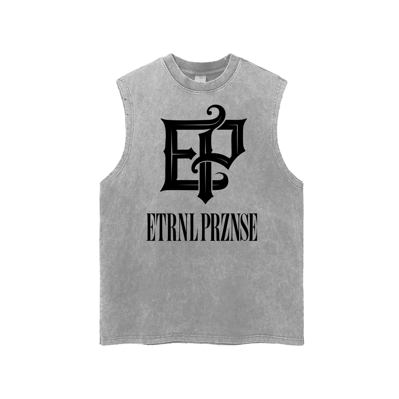 Washed Sleeveless - Black print