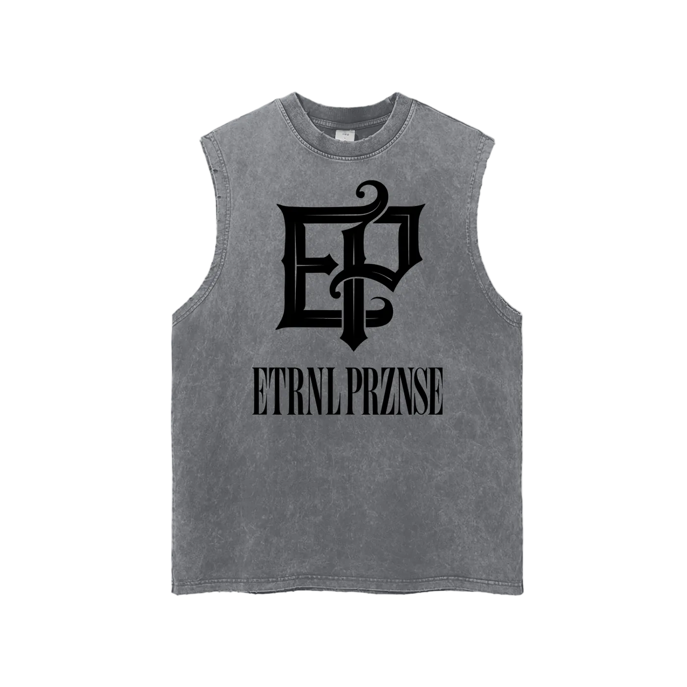 Washed Sleeveless - Black print